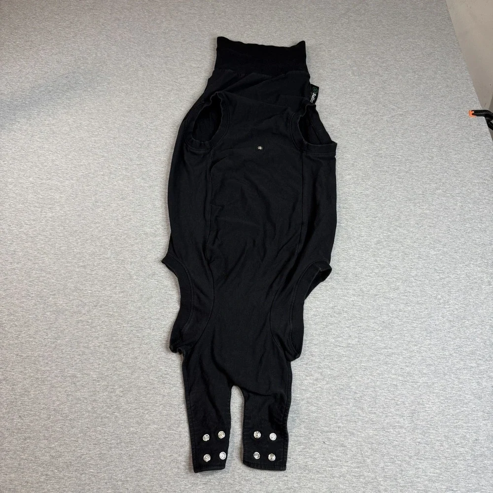 Suitical Happy Recovery Dog Recovery Suit D-L Black Cotton/Lycra Washable